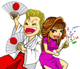 Japanese Teddy boy&girl [Haruki&Sumiko] sticker #1291386