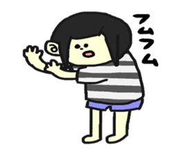 Girl and giraffe, etc. sticker #1291659