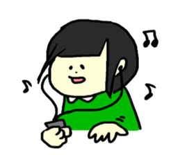 Girl and giraffe, etc. sticker #1291667