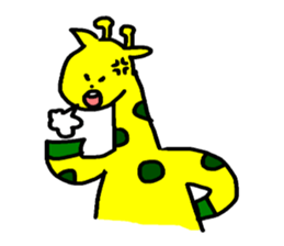 Girl and giraffe, etc. sticker #1291678