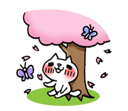 The White Kitten Kitty event version sticker #1292419
