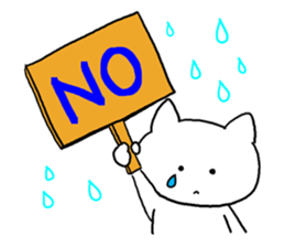 White Cat! sticker #1292821