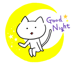 White Cat! sticker #1292823