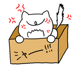 White Cat! sticker #1292832