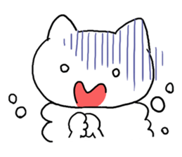 White Cat! sticker #1292836