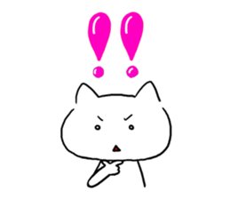 White Cat! sticker #1292839