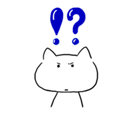 White Cat! sticker #1292840