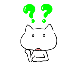 White Cat! sticker #1292841