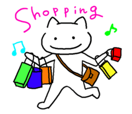 White Cat! sticker #1292842