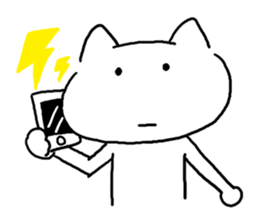 White Cat! sticker #1292848