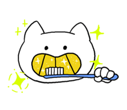 White Cat! sticker #1292855