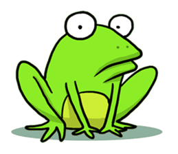 Nazoni The funny green frog sticker #1295618