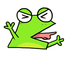 Nazoni The funny green frog sticker #1295619