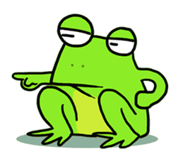 Nazoni The funny green frog sticker #1295621