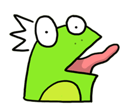Nazoni The funny green frog sticker #1295622