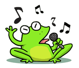 Nazoni The funny green frog sticker #1295624