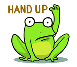 Nazoni The funny green frog sticker #1295625