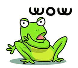 Nazoni The funny green frog sticker #1295627