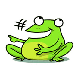 Nazoni The funny green frog sticker #1295628