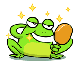 Nazoni The funny green frog sticker #1295629
