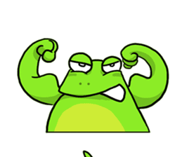 Nazoni The funny green frog sticker #1295637