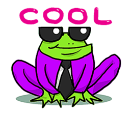 Nazoni The funny green frog sticker #1295641