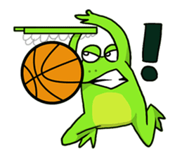 Nazoni The funny green frog sticker #1295642