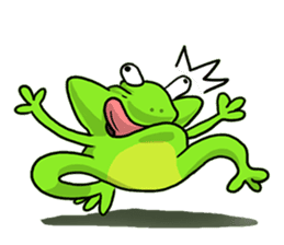 Nazoni The funny green frog sticker #1295644