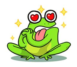 Nazoni The funny green frog sticker #1295647