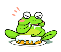 Nazoni The funny green frog sticker #1295648