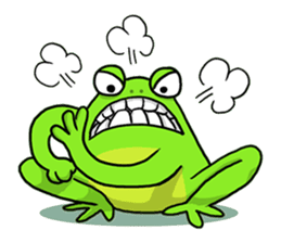 Nazoni The funny green frog sticker #1295649