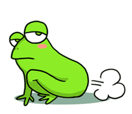 Nazoni The funny green frog sticker #1295650