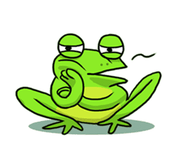 Nazoni The funny green frog sticker #1295655