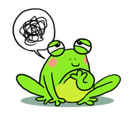 Nazoni The funny green frog sticker #1295656