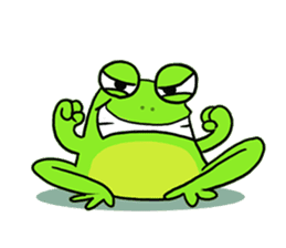 Nazoni The funny green frog sticker #1295657