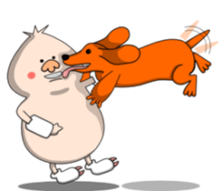 The pig Thin and the dog Fat sticker #1296822