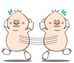 The pig Thin and the dog Fat sticker #1296841