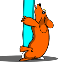 The pig Thin and the dog Fat sticker #1296848