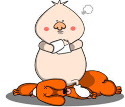 The pig Thin and the dog Fat sticker #1296849