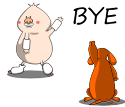 The pig Thin and the dog Fat sticker #1296857