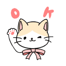 Ribbon Cat sticker #1297298