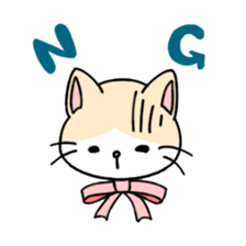 Ribbon Cat sticker #1297299