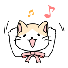 Ribbon Cat sticker #1297322