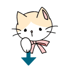 Ribbon Cat sticker #1297337