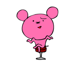 Pink rat sticker #1299008