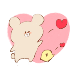 Friends of a bear's cub and the forest sticker #1302863