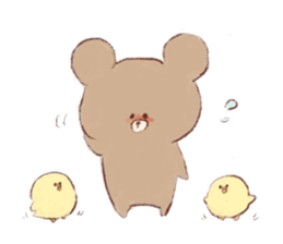 Friends of a bear's cub and the forest sticker #1302875