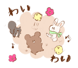 Friends of a bear's cub and the forest sticker #1302878