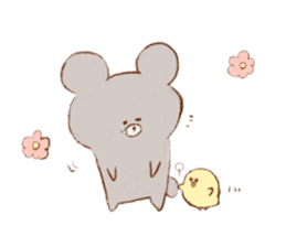 Friends of a bear's cub and the forest sticker #1302884