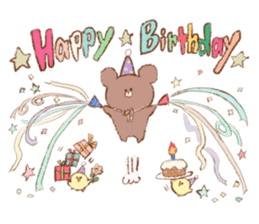 Friends of a bear's cub and the forest sticker #1302893